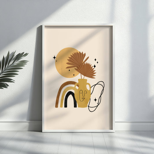 Minimalist Line Art Face Framed Poster - Image 1
