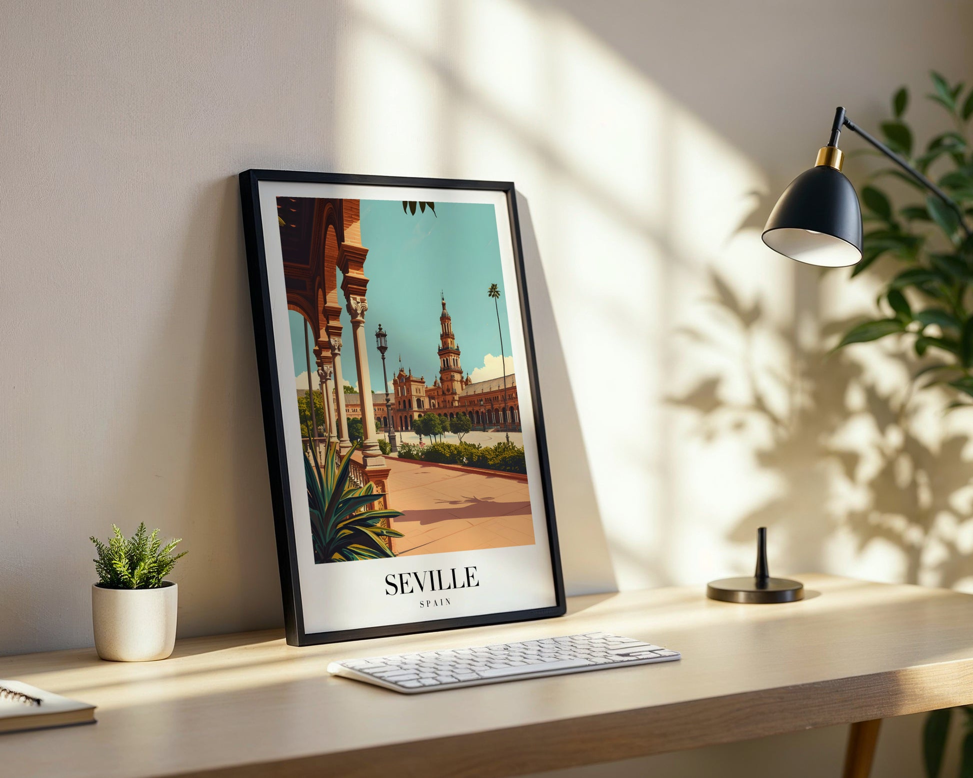 Seville Spain Plaza de España Framed Poster – Framed Wall Art Poster - Image 3