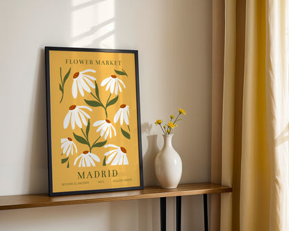 Madrid Flower Market Daisy Botanical Framed Poster – Framed Wall Art Poster - Image 2