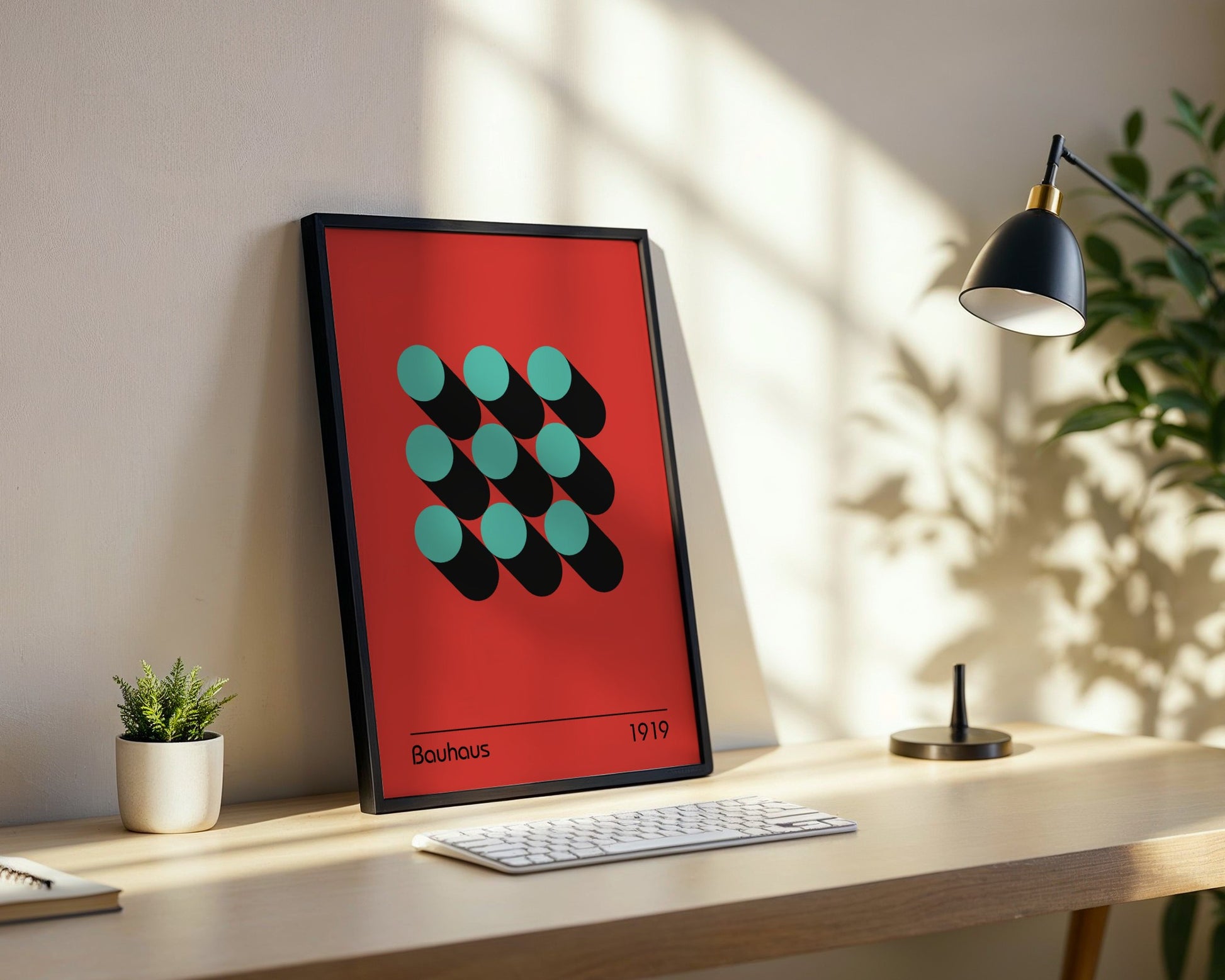 Bauhaus Elemental Shapes Framed Poster - Image 2