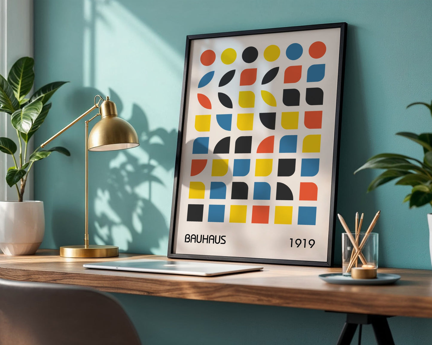 Bauhaus 1919 Geometric Art Framed Poster - Image 3