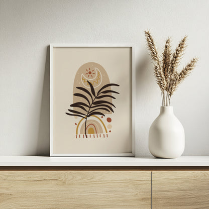 Boho Abstract Botanical Framed Poster Set – Framed Wall Art Poster - Image 4