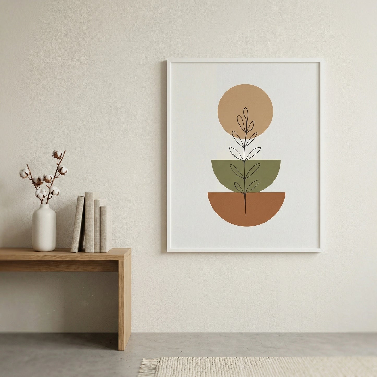 Warm Boho Botanical Set - 3 Framed Prints - framed wall art India