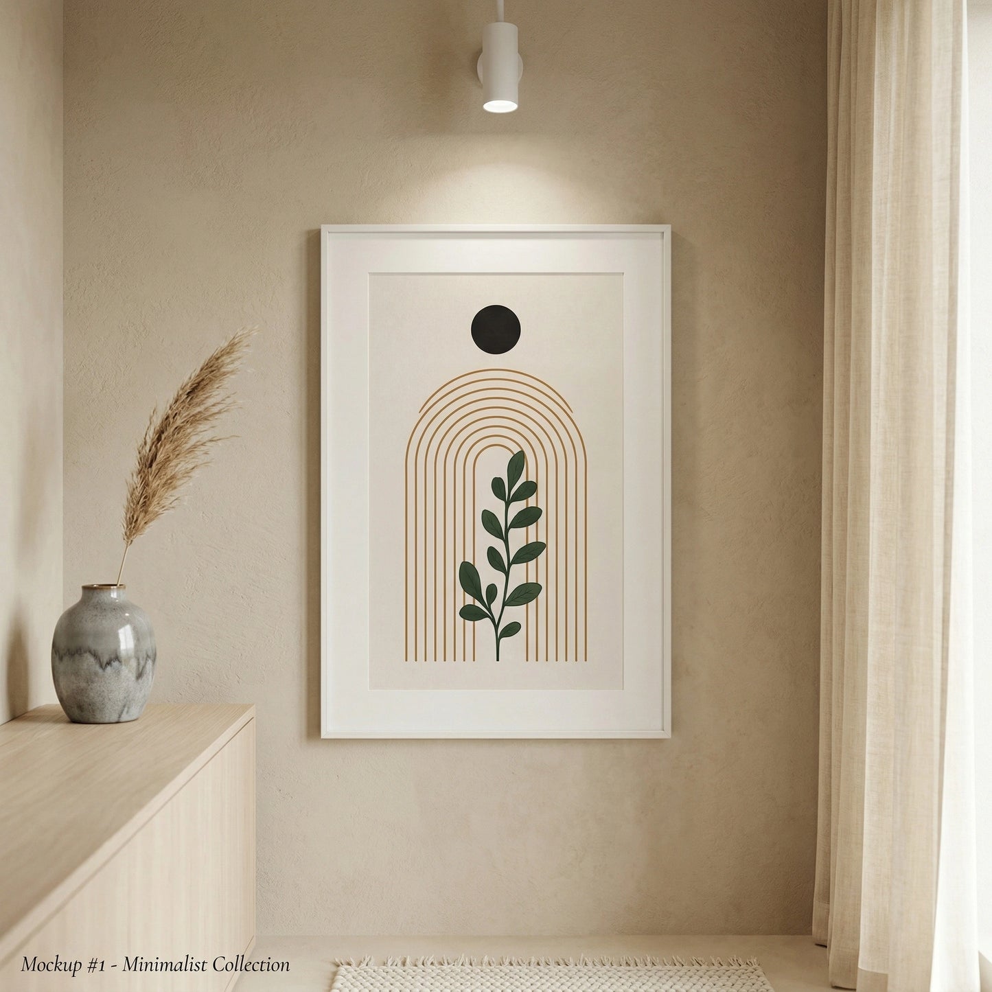Warm Boho Botanical Set - 3 Framed Prints - framed wall art India