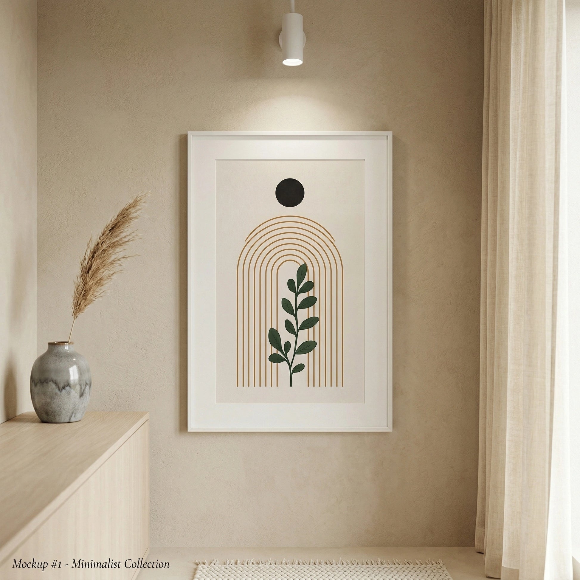 Warm Boho Botanical Set - 3 Framed Prints - framed wall art India