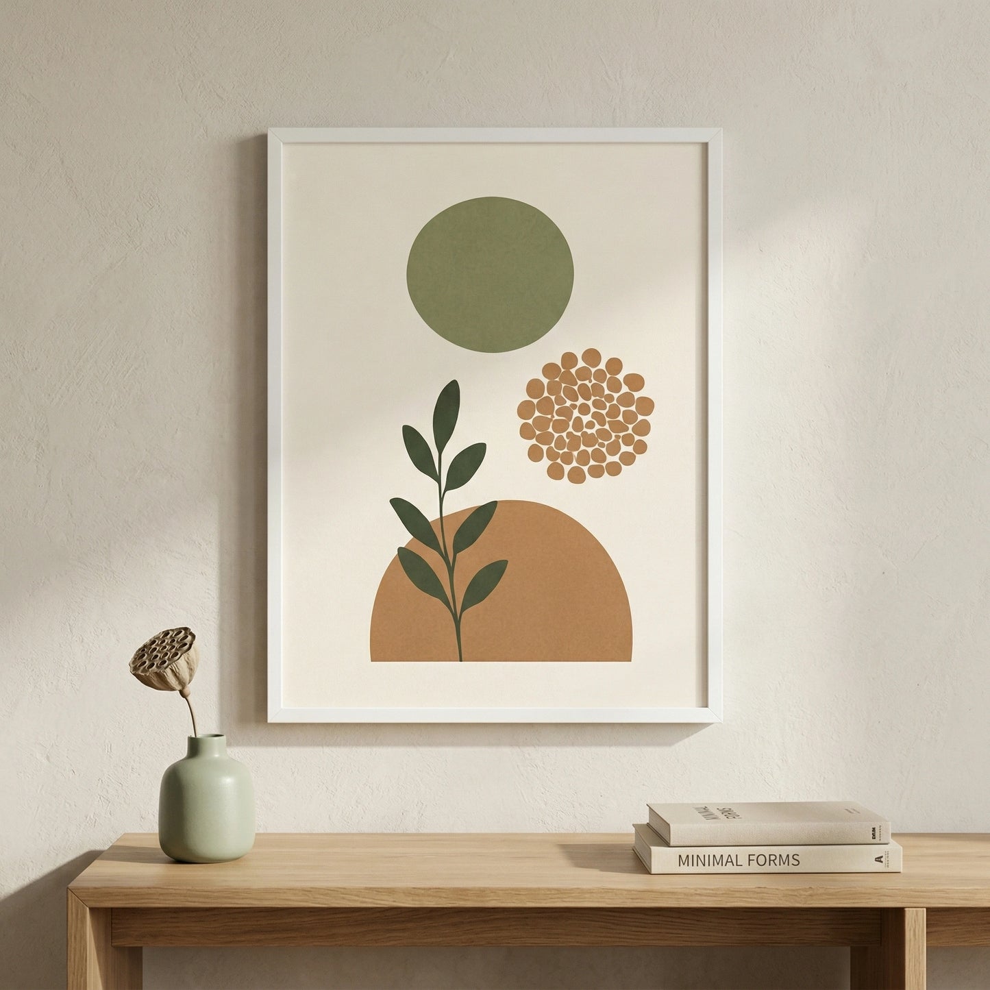 Warm Boho Botanical Set - 3 Framed Prints - framed wall art India