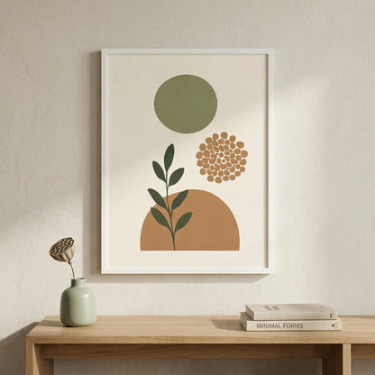 Warm Boho Botanical Set - 3 Framed Prints - framed wall art India