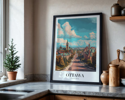 Ottawa Canada Cityscape Framed Poster – Framed Wall Art Poster - Image 4