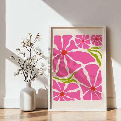 Sage Green Botanical Abstract Framed Poster - Image 3