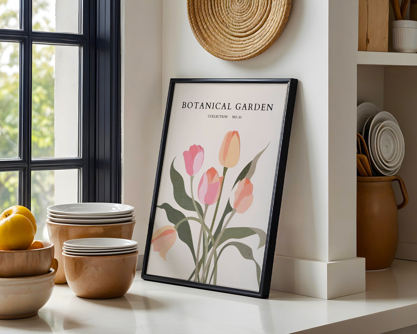 Botanical Garden Tulips Framed Poster – Framed Wall Art Poster - Image 2