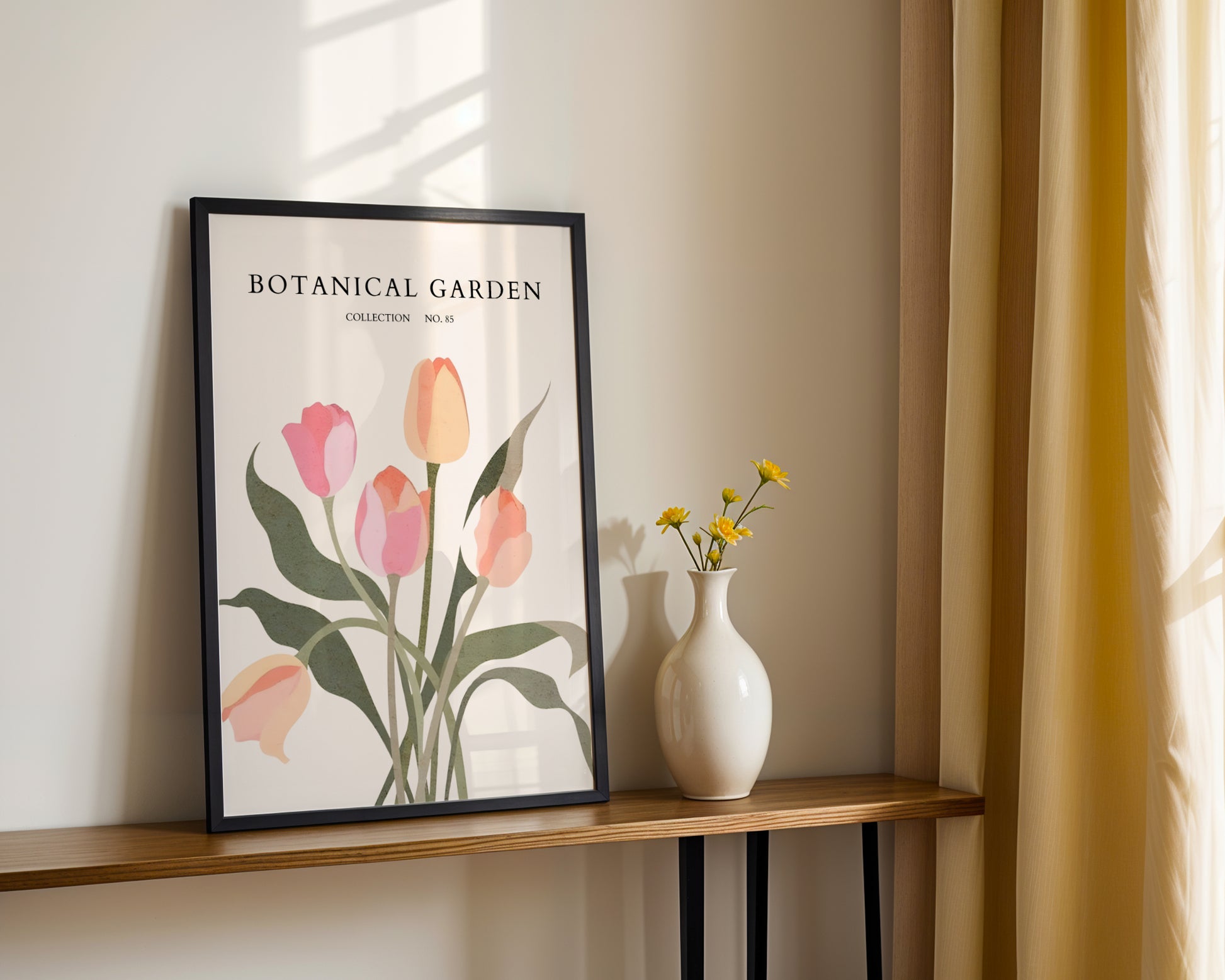 Botanical Garden Tulips Framed Poster – Framed Wall Art Poster - Image 3
