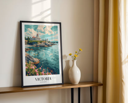 Victoria Canada Coastal Landscape Framed Poster – Framed Wall Art Poster - Image 2
