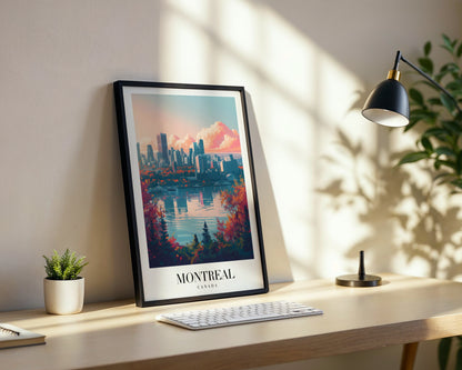 Vibrant Montreal City Autumn Wall Art – Framed Wall Art Poster - Image 3