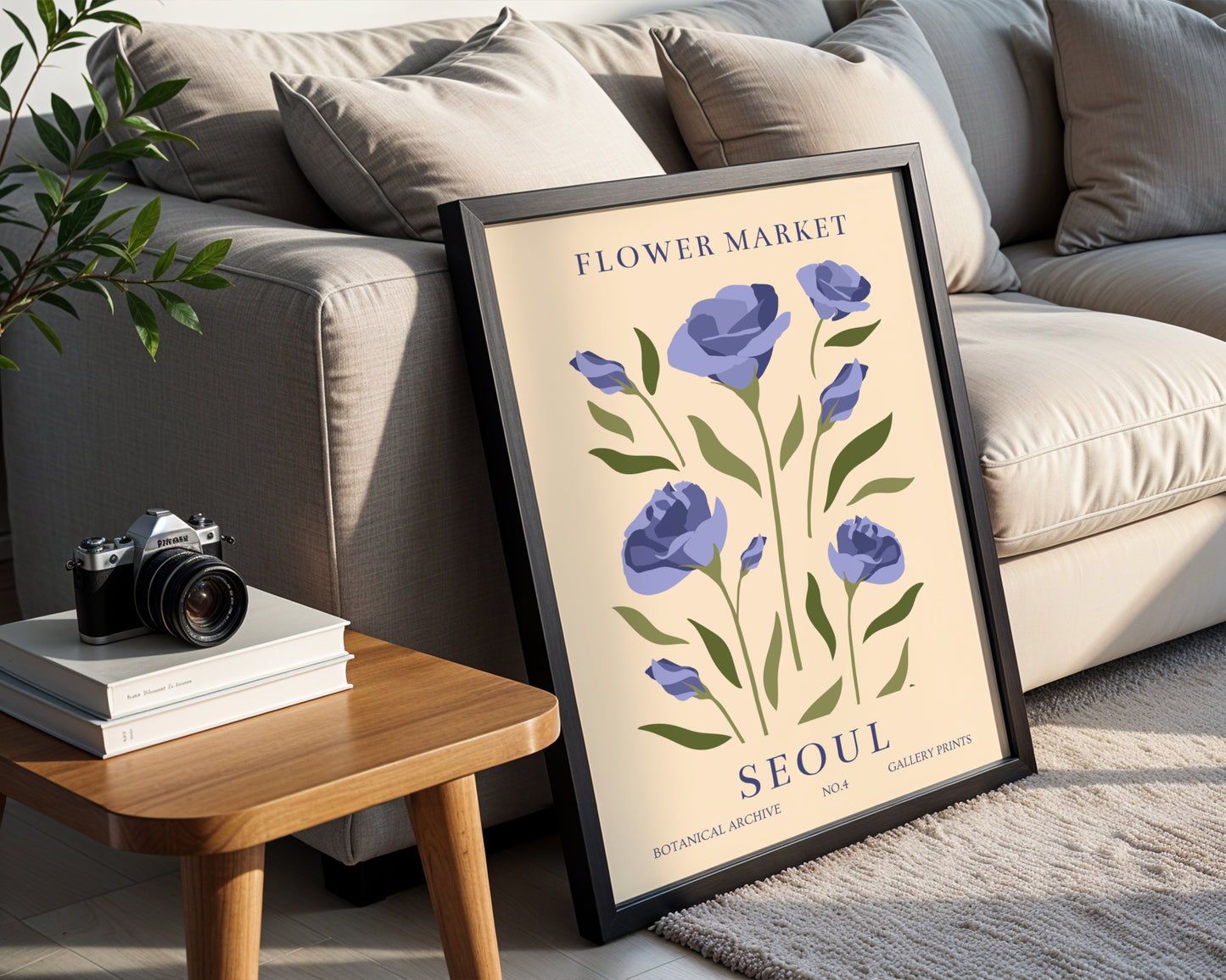Seoul Flower Market Botanical Print Framed Poster – Framed Wall Art Poster - Image 3