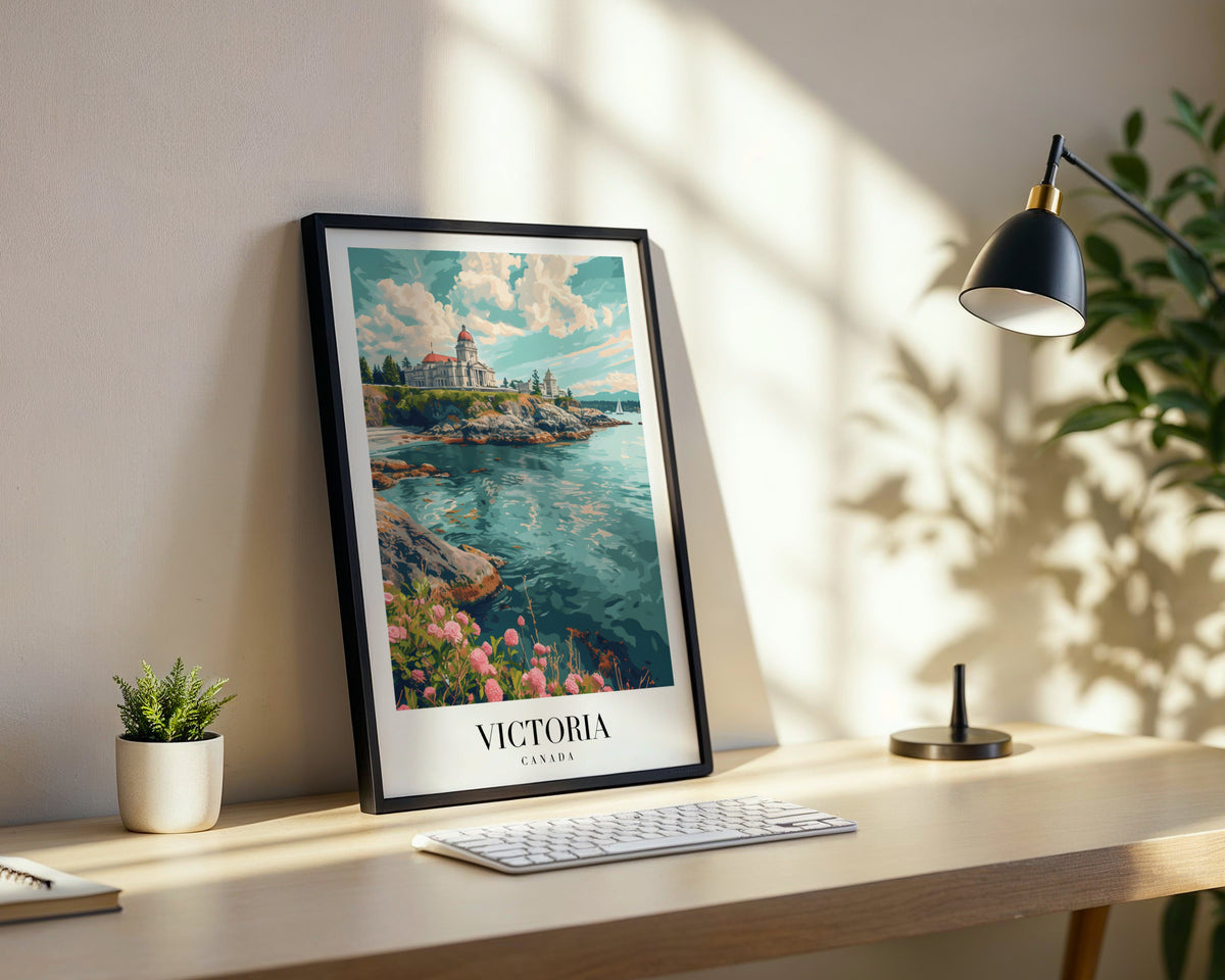Victoria Canada Coastal Landscape Framed Poster – Framed Wall Art Poster - Image 3