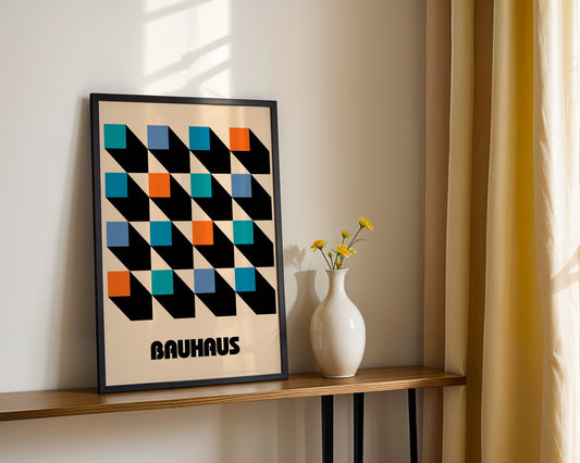 Bauhaus Minimalist Composition Framed Poster - Image 1