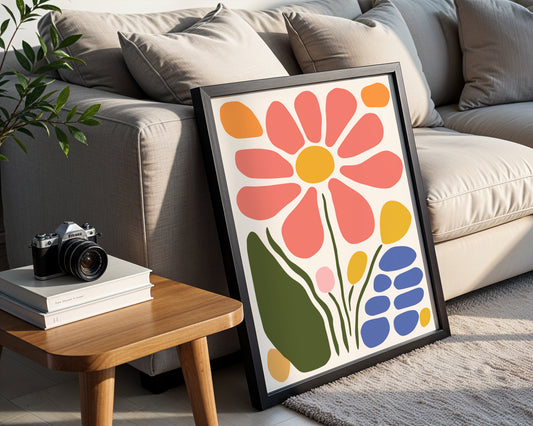 Modern Abstract Floral Garden Framed Poster – Framed Wall Art Poster - Image 2