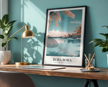 Bora Bora Tropical Lagoon Dream Framed Poster – Framed Wall Art Poster - Image 1