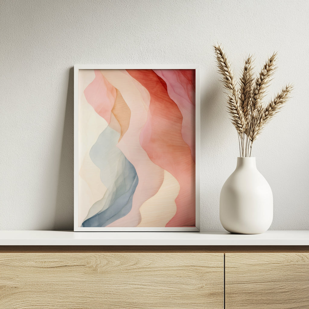 Abstract Watercolor Botanical Leaves Framed Poster Set – Framed Wall Art Poster - Image 4