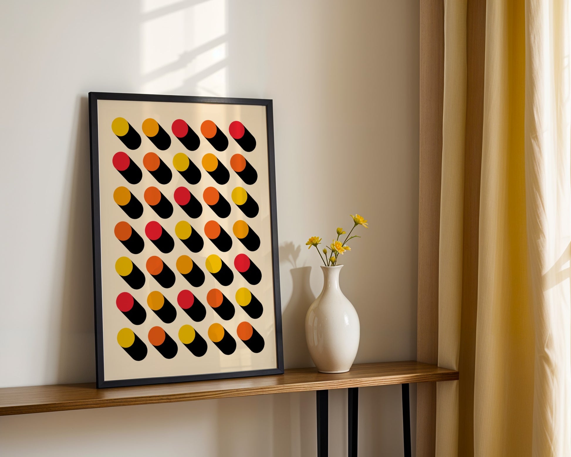 Bauhaus Circular Forms Framed Poster - Image 1
