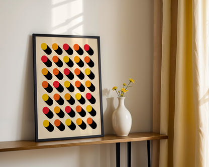 Bauhaus Circular Forms Framed Poster - Image 1