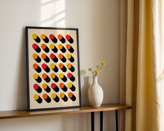 Bauhaus Circular Forms Framed Poster - Image 1