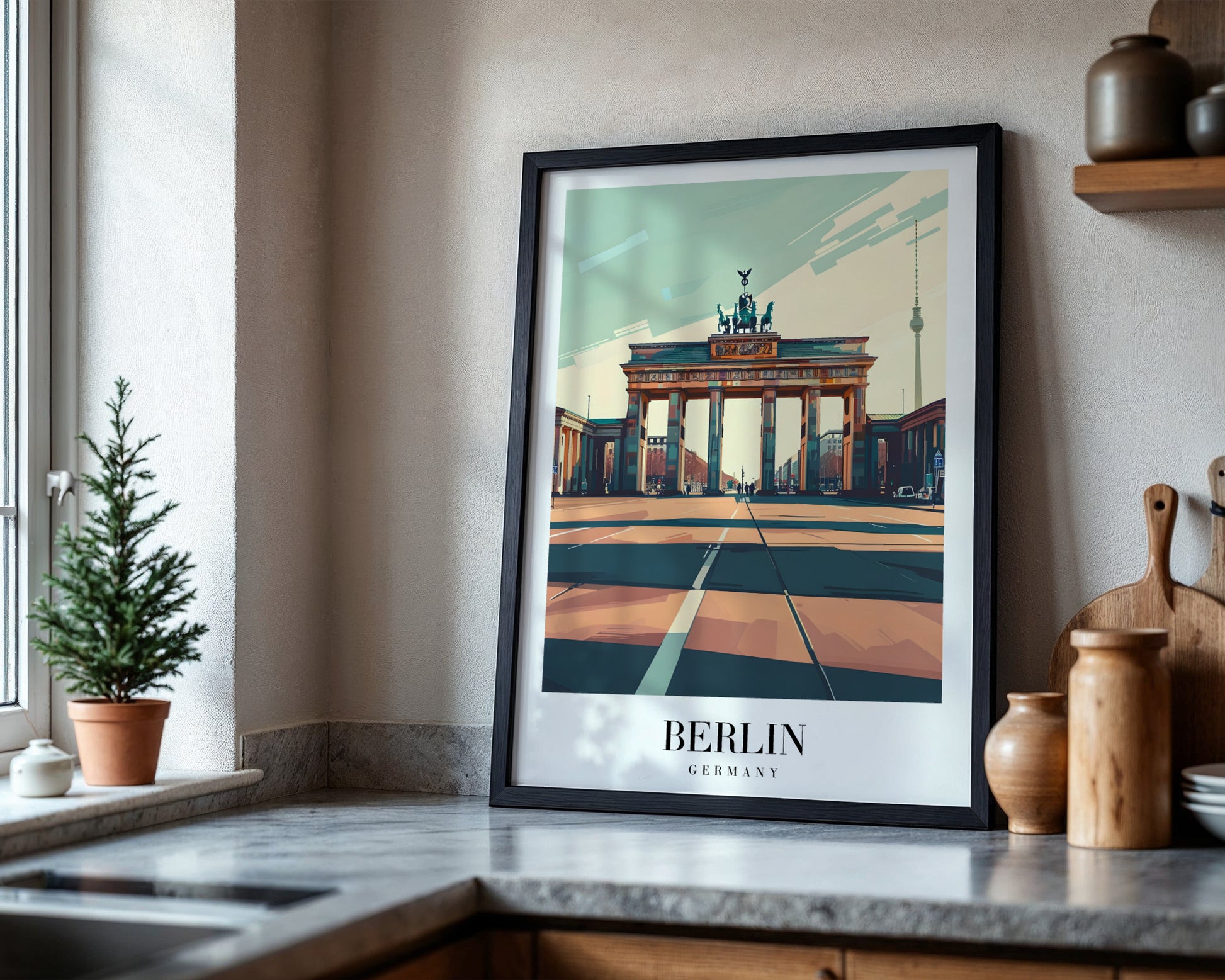 Brandenburg Gate Berlin Travel Framed Poster Wall Art – Framed Wall Art Poster - Image 4