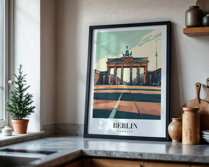 Brandenburg Gate Berlin Travel Framed Poster Wall Art – Framed Wall Art Poster - Image 4