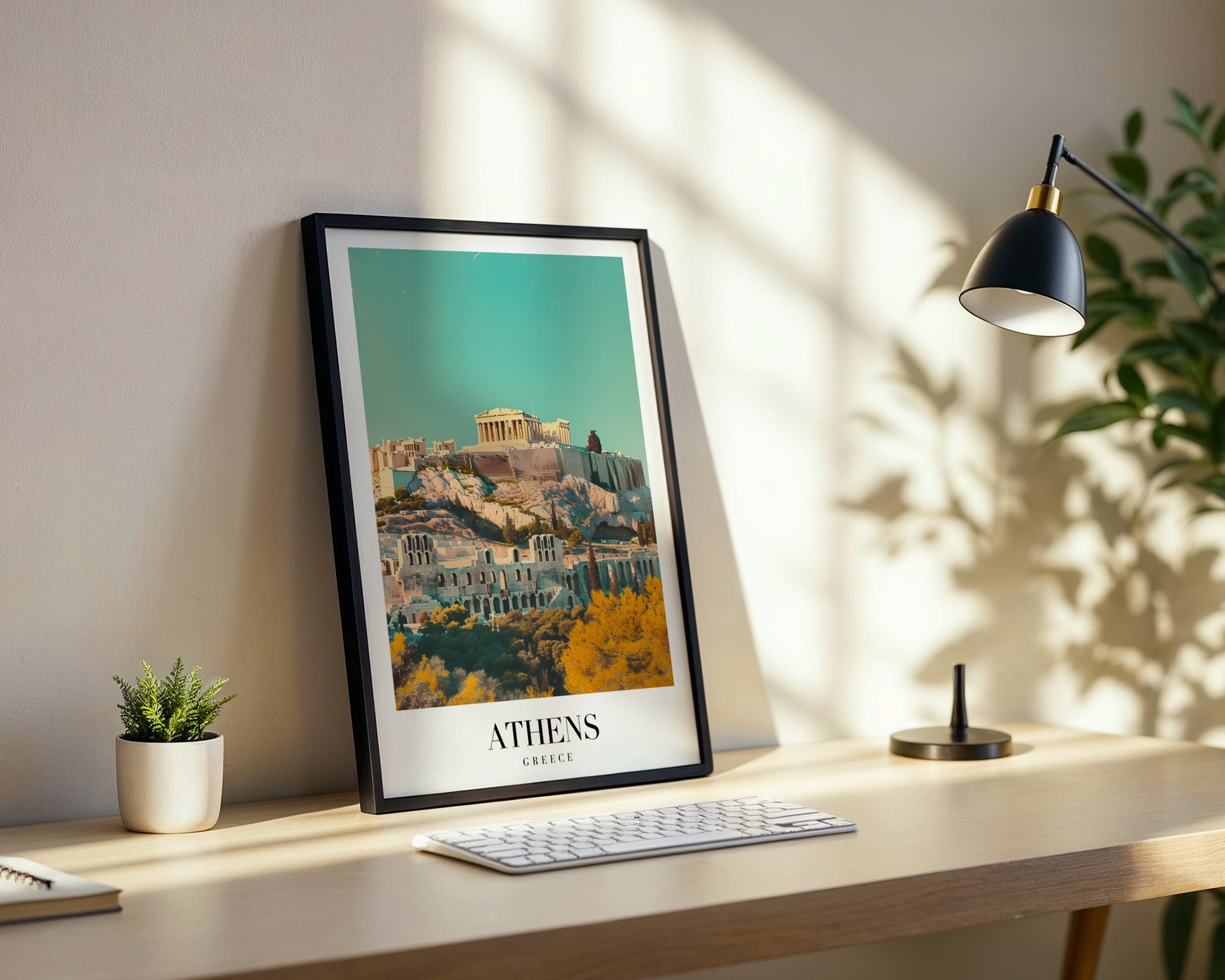 Athens Acropolis Greece Framed Wall Art – Framed Wall Art Poster - Image 3