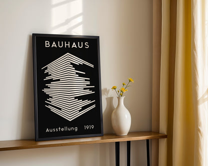 Bauhaus Exhibition 1919 Minimalist Framed Poster - Image 1