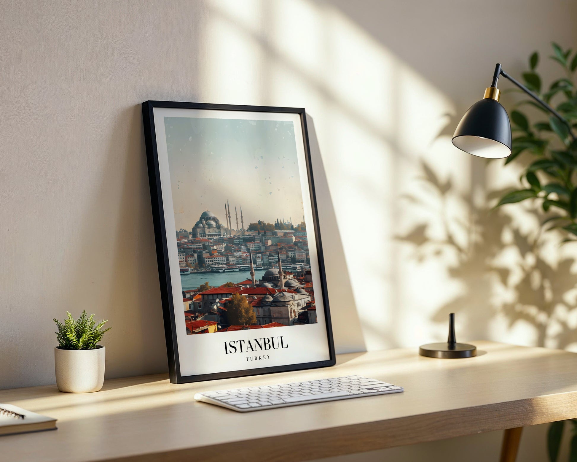 Istanbul Turkey Cityscape Framed Poster – Framed Wall Art Poster - Image 3