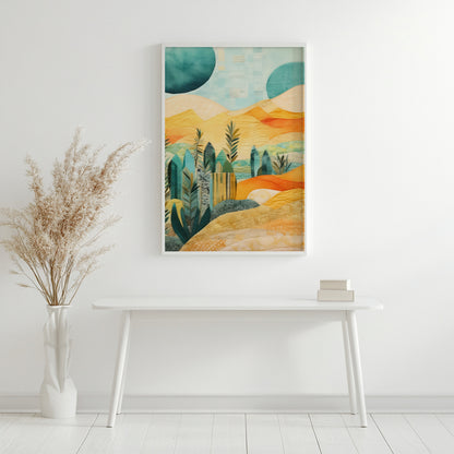 Terracotta Organic Shapes Framed Poster - Image 2