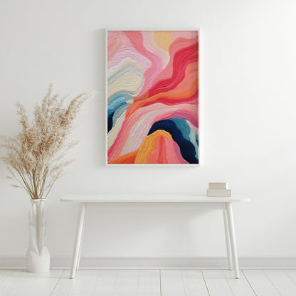 Terracotta Desert Abstract Framed Poster - Image 2