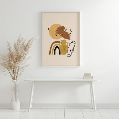 Minimalist Line Art Face Framed Poster - Image 2