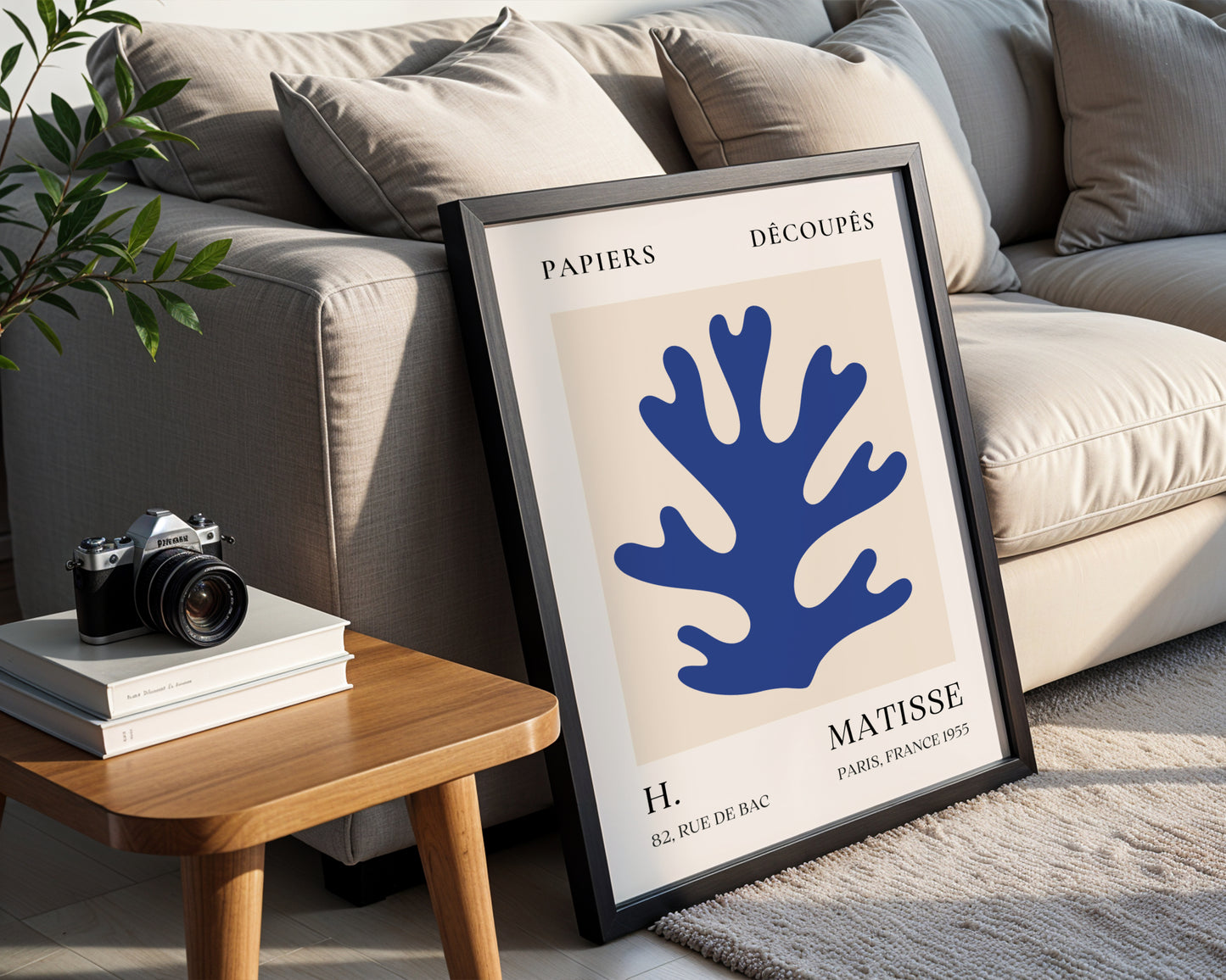 Matisse Papiers Découpés Blue Coral Framed Art - View 5