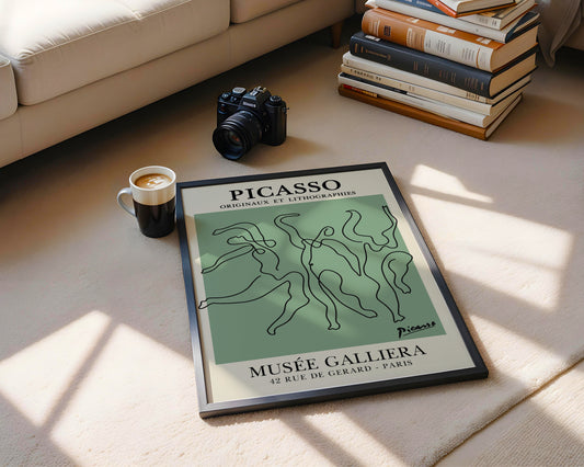 Picasso Abstract Line Art Exhibition Framed Poster - View 1