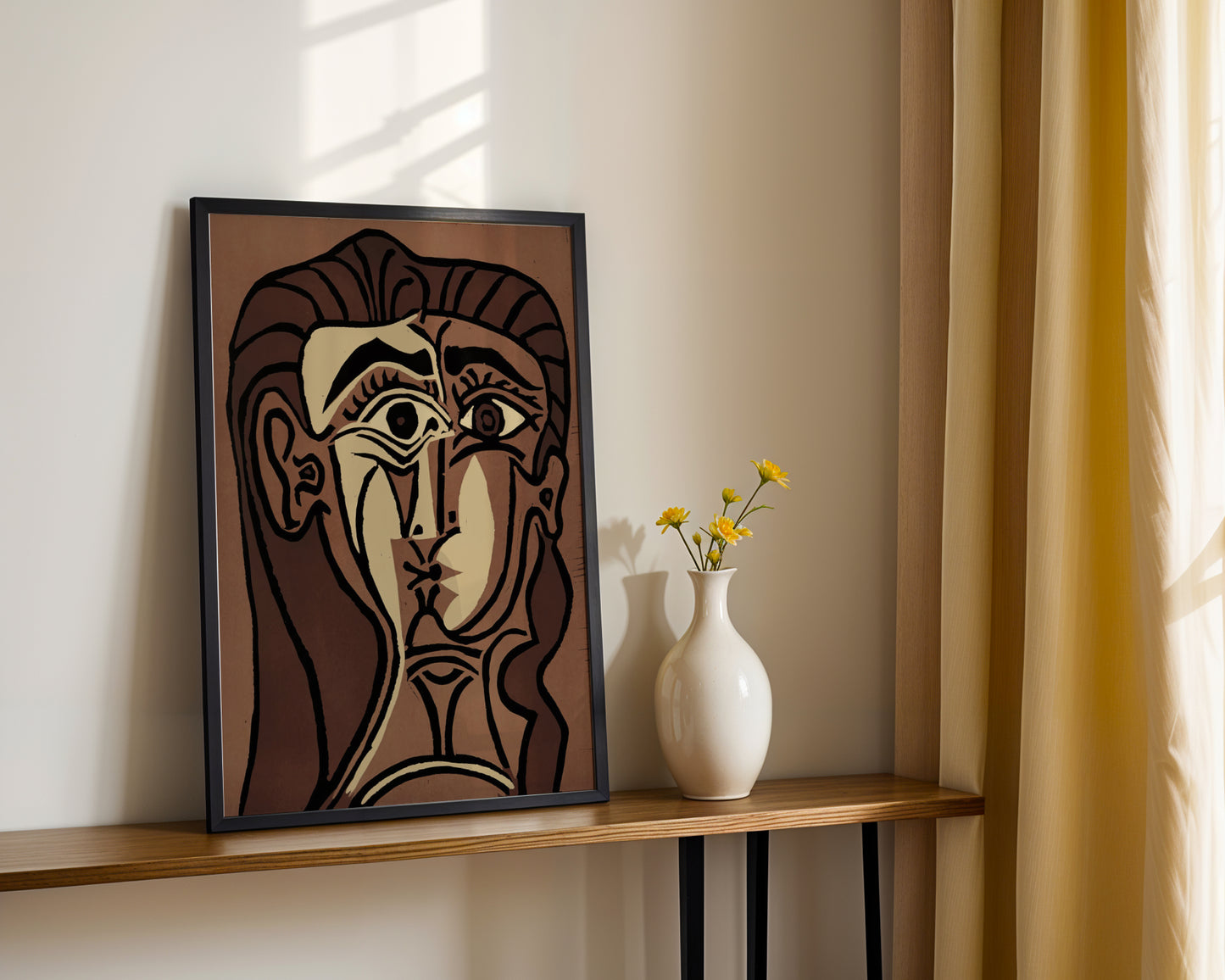 Cubist Abstract Face Framed Poster - View 3