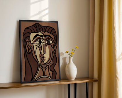 Cubist Abstract Face Framed Poster - View 3