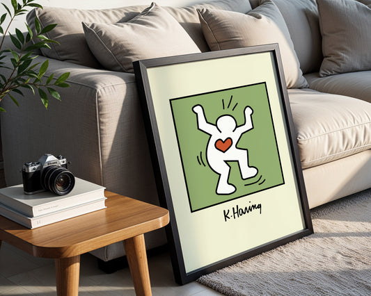 Keith Haring Love Dancer Pop Art Framed Wall Art - View 1