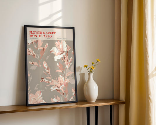 Flower Market Monte Carlo Botanical Floral Framed Poster – Framed Wall Art Poster - Image 1