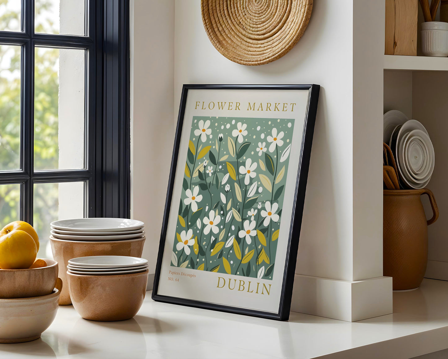 Dublin Flower Market Daisy Botanical Framed Poster – Framed Wall Art Poster - Image 4