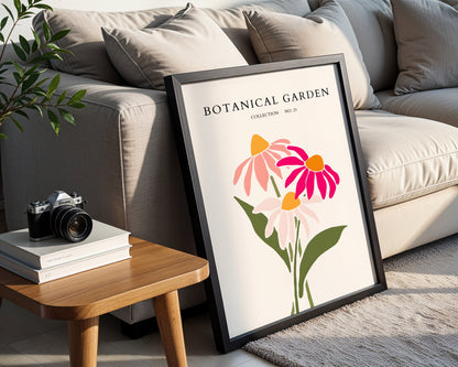 Botanical Garden Abstract Flowers Framed Poster – Framed Wall Art Poster - Image 2