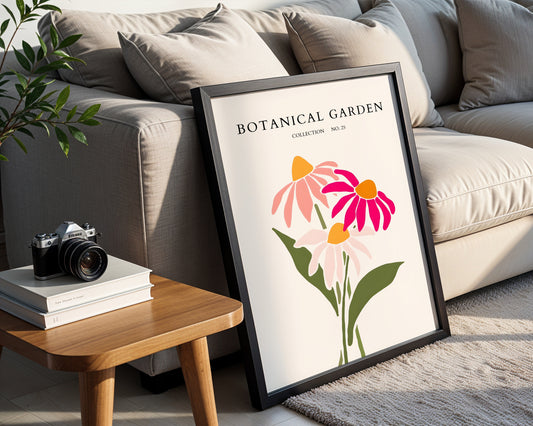 Botanical Garden Abstract Flowers Framed Poster – Framed Wall Art Poster - Image 2