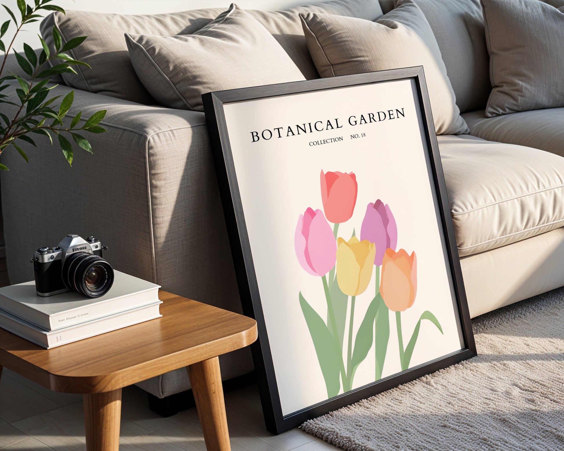Colorful Tulips Botanical Garden Framed Poster – Framed Wall Art Poster - Image 2