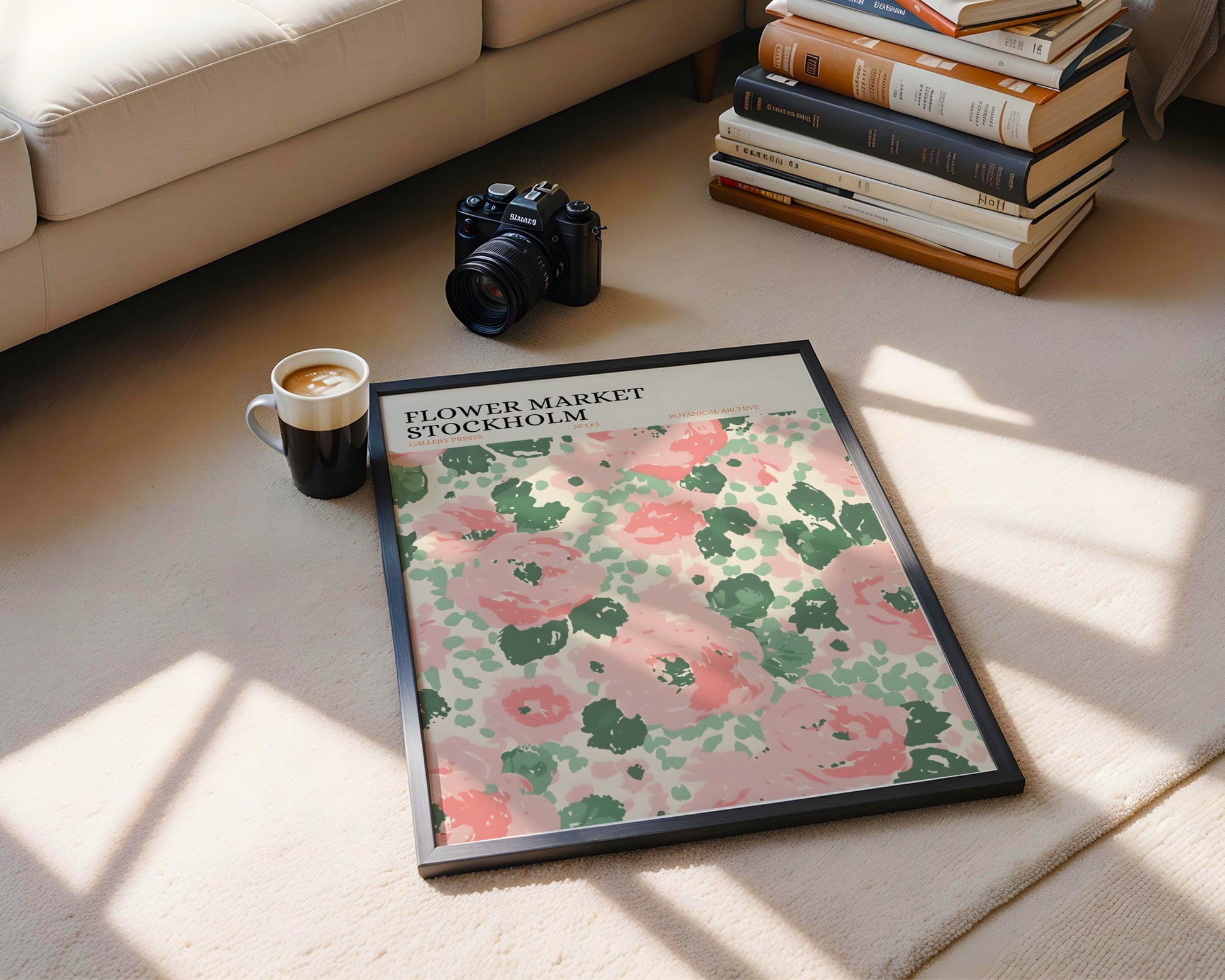 Stockholm Flower Market Abstract Floral Framed Poster – Framed Wall Art Poster - Image 3