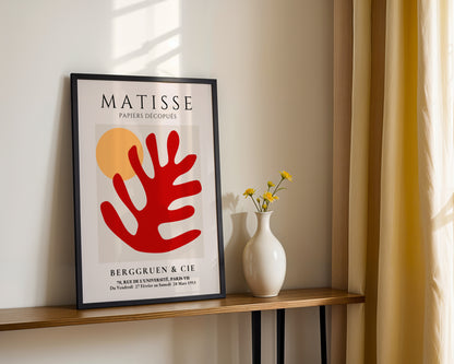 Matisse Red Gallery Wall Set - 6 Framed Prints