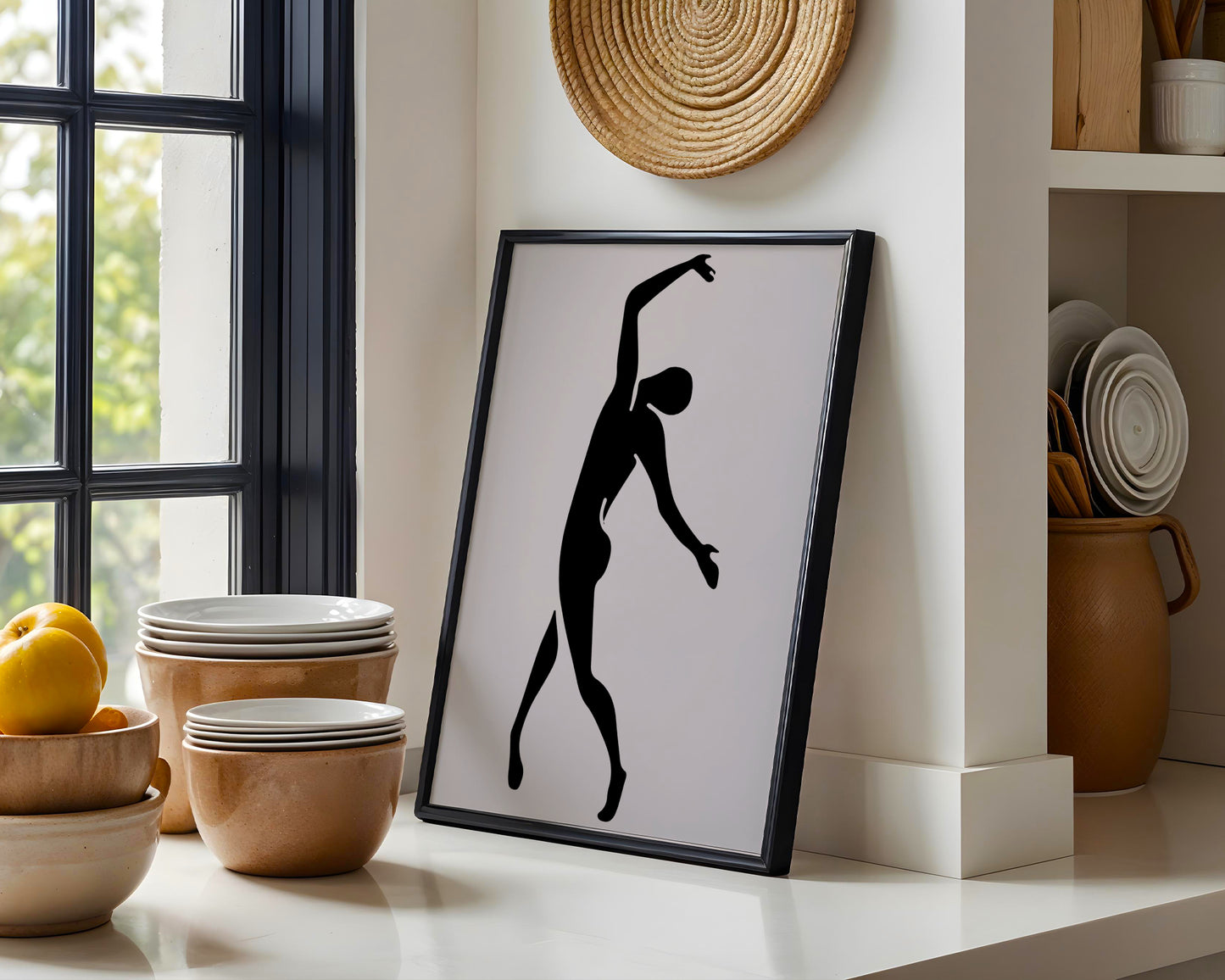 Dynamic Silhouette Human Figure Framed Art - View 1