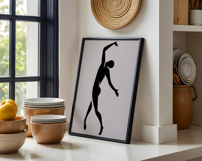 Dynamic Silhouette Human Figure Framed Art - View 1