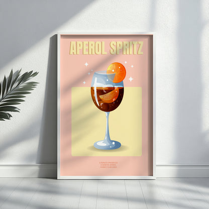 Aperol Spritz Cocktail Recipe Framed Wall Art – Framed Wall Art Poster - Image 2