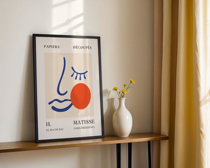 Matisse Inspired Abstract Face Framed Wall Art - View 4